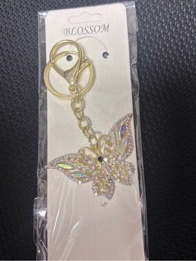 Blossom Iridescent Butterfly Keychain